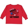 thumbnail image 3 of Inktastic Proud Granddaughter of a Veteran Veterans Day Girls Long Sleeve Toddler T-Shirt, 3 of 5