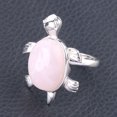 thumbnail image 1 of Women Rings Natural Gems Crystal Turtle Tortoise Lapis Lazuli Obsidian Jewelry, 1 of 6