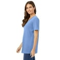 thumbnail image 3 of Woman Within Plus Size Perfect Short-Sleeve V-Neck Tunic, 3 of 6
