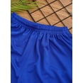 thumbnail image 5 of Lejafay Kids Boys Girls Running Basketball Shorts Solid Color Athletic Training Bottom Elastic Blue 24, 5 of 7