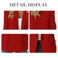 thumbnail image 3 of AZoiNM Women's Slim Fit Single Button Blazer Notch Lapel Long Sleeve Work Office, 3 of 4