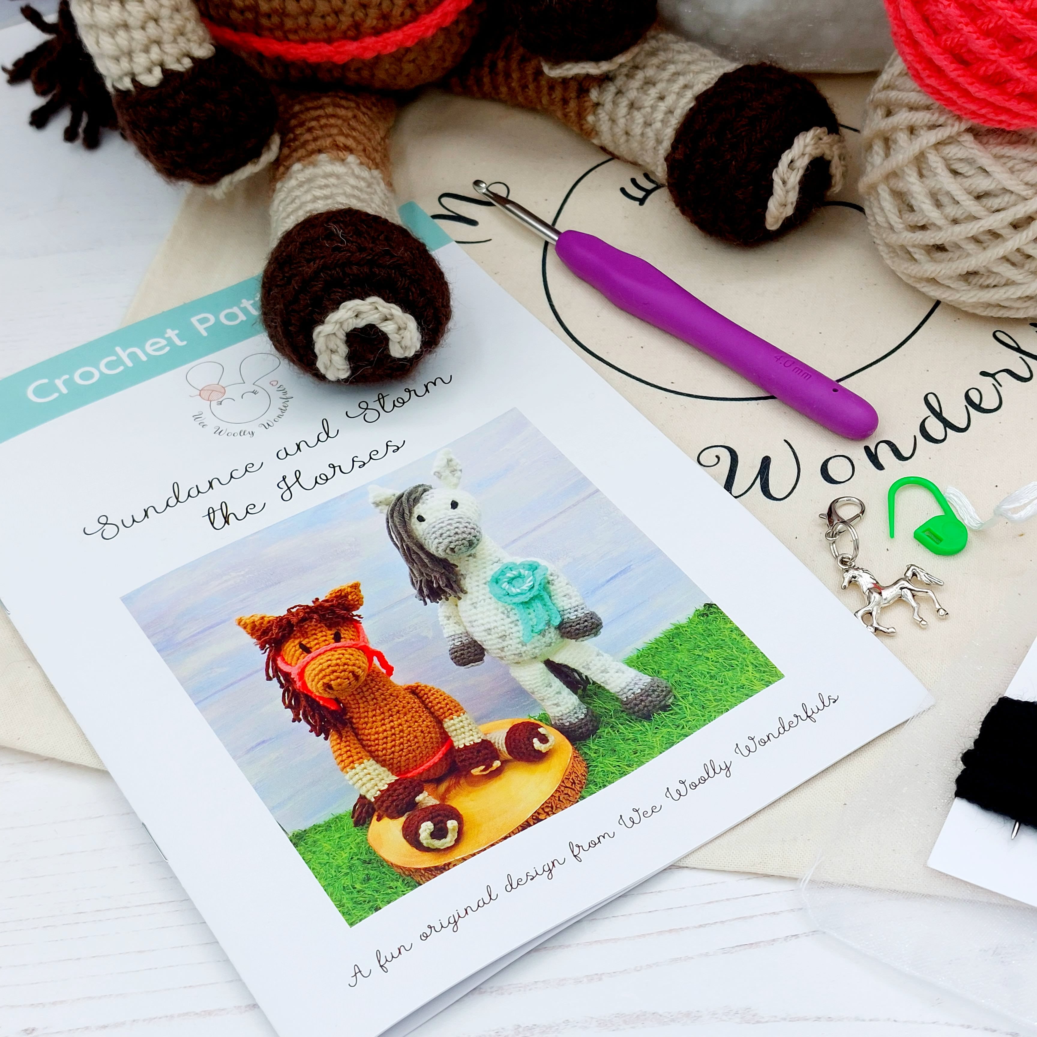 Horse Crochet Kit - Sundance and Storm the Ponies (Sundance the Horse Kit)