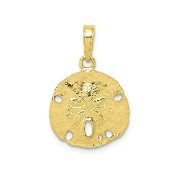 FJC Finejewelers 10k Yellow Gold Polished Sand Dollar Charm