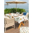 thumbnail image 5 of Outdoor Tablecloth with Umbrella Hole for Patio/Picnic/Party/Camping, Yellow Spring Floral Waterproof Table Cloth Rectangle Table Cover Washable, Flowers Leaves Elegant Pastoral (54"x 80"), 5 of 8