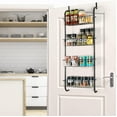 Over the Door 4Tier Pantry Organizer Rack, Spice Rack with Baskets