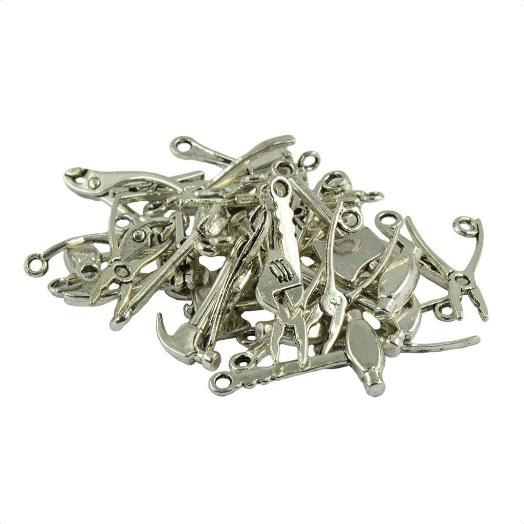 40 Style 10-100pcs Antique Tibetan Silver Metal Charm Pendant Jewelry Findings 