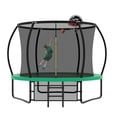 thumbnail image 1 of UIOWIO 10 ft Recreational Trampoline for Kids and Adults Outdoor Trampoline with Basketball Hoop Toddler Backyard Trampoline with Ladder,Enclosure Net,Storage Bag,Green, 1 of 10