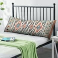 thumbnail image 2 of Boho Long Body Pillow Cover – Soft & Breathable Ethnic Fabric, Hidden Zipper, 20"x54", Stylish Abstract Tribal Print – Gift for Side Sleepers, Pregnancy, Home Decor, 2 of 6