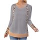 thumbnail image 1 of Blusa con cuello redondo transpirable de manga larga con estampado de leopardo para mujer a la moda Fridja  ghj987+5061, 1 of 8
