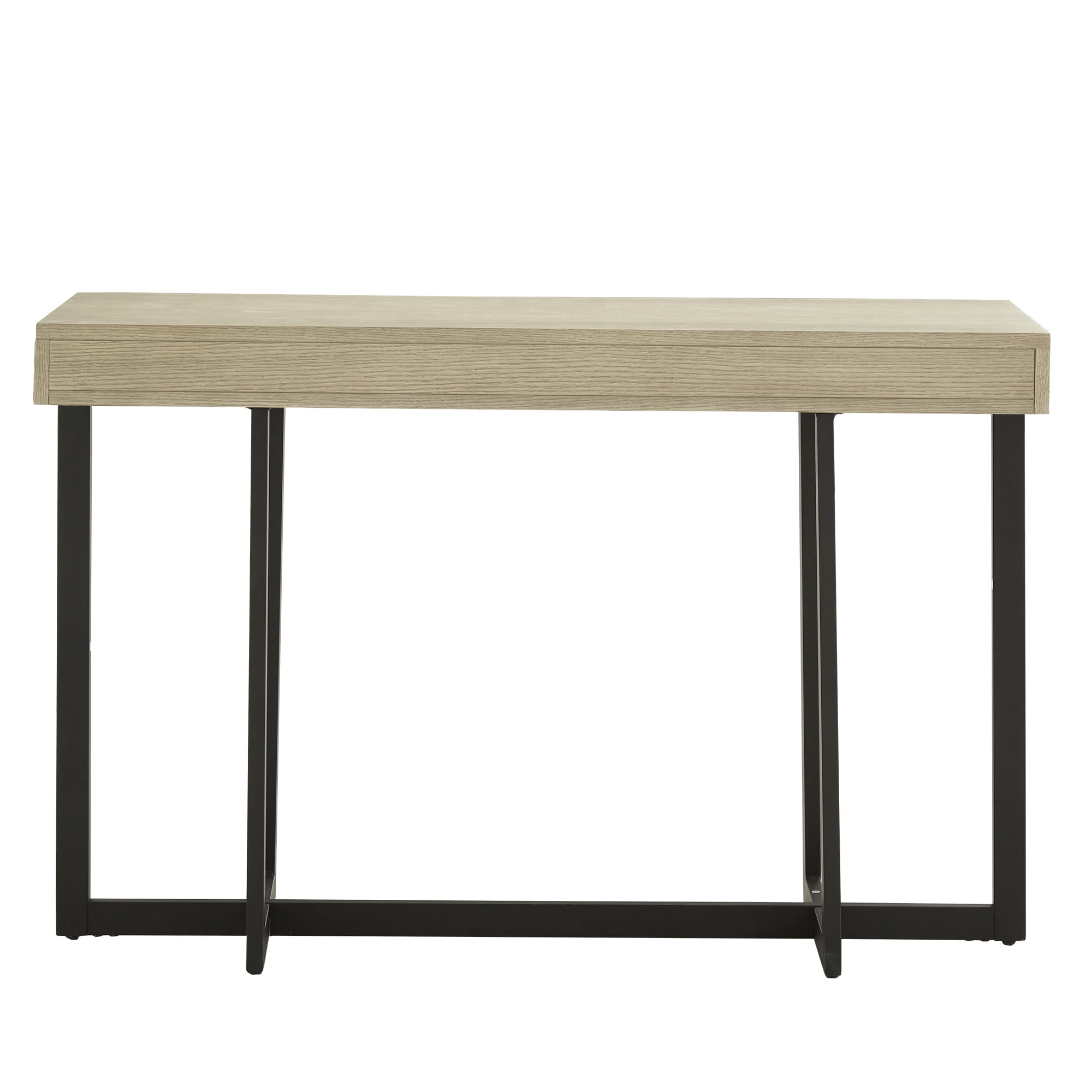Weston Home Nadian Wood and Metal Console Table, Ivory