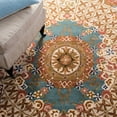 thumbnail image 6 of SAFAVIEH Classic Chandler Oriental Wool Area Rug, Ivory/Light Blue, 3'6" x 3'6" Round, 6 of 11