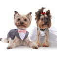 thumbnail image 4 of HQREA Dog Tuxedo for Large Dog, Pet Formal Wedding Suit with Bow Ties Collar for Birthday Party, 4 of 6