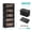 Black 5-Tiers Large Size 24in, variant on 3/4/5 Tier Large Double Door Storage Locker & Bin, Collapsible Stackable Sturdy Space-Saving Plastic Organizer with 360° Rotatable Lockable Wheels, All-Purpose for Dorm, Office, Closet, Living Room