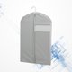 thumbnail image 3 of Funda protectora de PEVA para ropa con cremallera, transpirable, para guardar ropa, trajes, vestidos, 60 x 90 cm (gris claro), 3 of 5