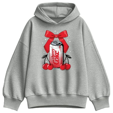 Coca-Cola - Coquette Cherry Coke Oversized Fleece Hoodie Sweatshirt