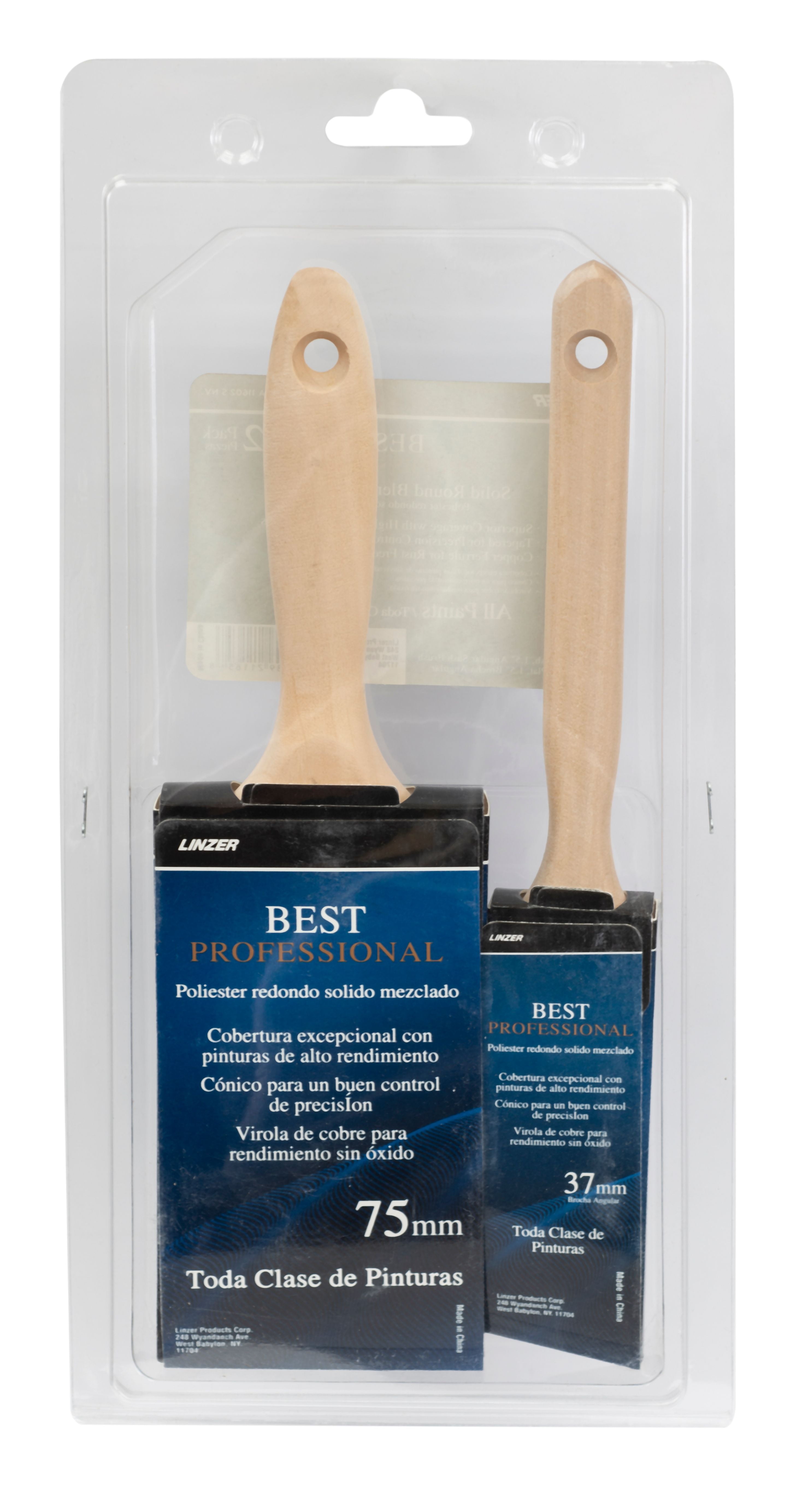 Buy Linzer BEST Professional Polyester Paint Brush Set, 2 Piece Online