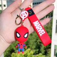 thumbnail image 1 of Disney-llaveros de PVC de Los Vengadores de Marvel, llaveros con colgante de superhéroe de dibujos animados, Thanos, Iron Man, Spiderman, regalos de joyería Fivean unisex, 1 of 2