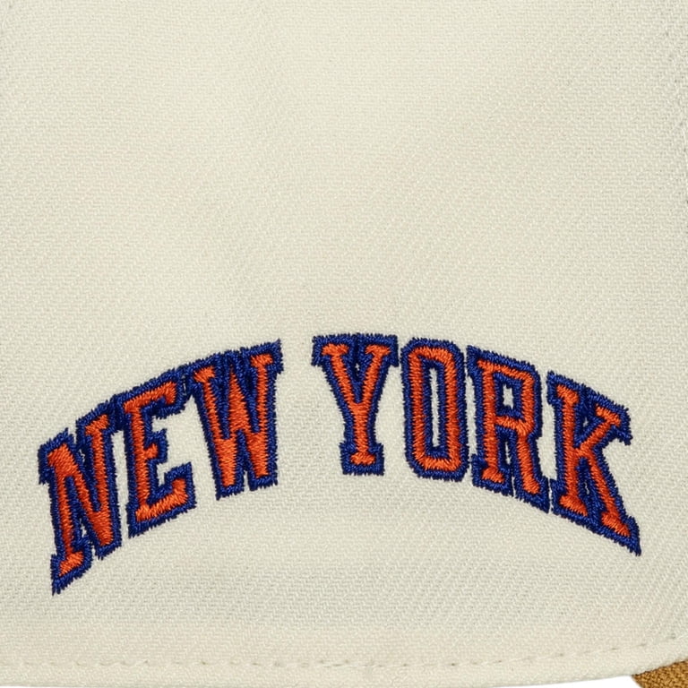 Men's Mitchell & Ness Cream New York Knicks Ochre Dusted Double