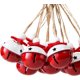 thumbnail image 1 of Cascabeles navideños, adornos de campanas artesanales para fiestas navideñas, festivales, decoraciones para el hogar y adornos para envolver regalos, 12 piezas, blanco y rojo XianweiShao 8390614520066, 1 of 1