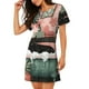 thumbnail image 2 of Balery Black Cat Pink Bathroom Camisón de manga corta con cuello redondo para mujer, cómodo y elegante., 2 of 6