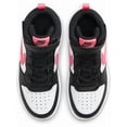 thumbnail image 4 of Nike Court Borough Mid 2 Little Kids' Black/Pink Shoes  size 2 y, 4 of 7