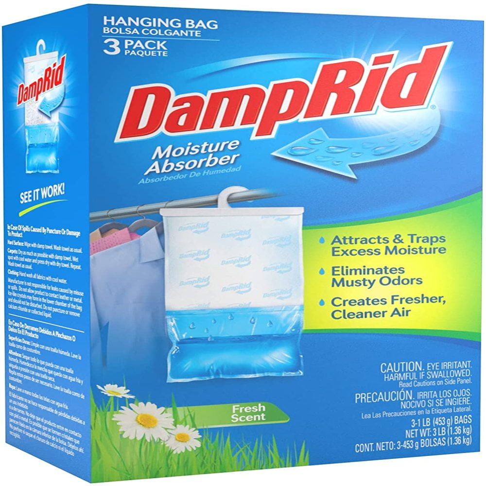 Damprid Hanging Bag Moisture Absorber Pack Of 3 16 Oz Ea 3 Pack Blue Walmart Com Damprid Hanging Bag Moisture Absorber Pack Of 3 16 Oz Ea 3 Pack Blue Walmart Com