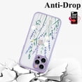 thumbnail image 4 of Compatible with Aesthetic Clear Floral Leaf Lavender iPhone 14 Pro Max Case with Pearl Bracelet Chain (Pink), 4 of 6