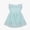 Blue, variant on Girls Summer Print Dresses Flowy Spaghetti Strap Bow Ruched Waist Casual A-Line Sundress Purple 6-12 Months