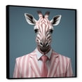 thumbnail image 2 of Designart "Pink and White Fashion Giraffe" Animals Framed Wall Art - Traditional Pink Giraffe Fashion Bedroom Framed Canvas Wall Art, 2 of 6