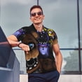 thumbnail image 3 of Lsque Five Nights At Freddy'S Pattern Golf Shirts for Men Dry Fit Print Moisture Wicking Performance Short Sleeve Polo Shirt-X-Large, 3 of 7
