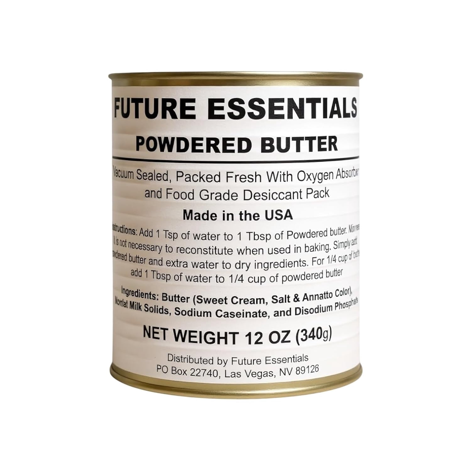 Future Essentials Powdered Butter Emergency Survival Food 6 Pack 12 oz