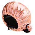 thumbnail image 1 of Hair Bonnet Smooth Surface Solid Color Double Sides Versatile All Fit Adjustable Drawstring Lightweight Sleep Cap for Bath, 1 of 10