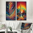 thumbnail image 1 of Designart "Visionary Rainbow Mystery Landscapes I" Abstract Landscape Framed Wall Art Set Of 2 - Modern Multicolor Gallery Wall Frame Set For Home Decor, 1 of 6