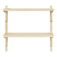 thumbnail image 3 of Kate and Laurel Meridien Modern Wood Shelves, 24 x 8 x 24, Natural Poplar, Transitional Two Tier Wall Shelf for Storage and Display, 3 of 7