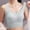 Grey, variant on DuoJiaJ Plus Size Women's Seamless Front Closure Sports Bra With Supportive Design And Wire Comfort" Plus Size Bras Beige
