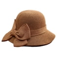 thumbnail image 2 of Straw Hat Cloche Hat for Women 1920s Vintage Hats with Bow Foldable Packable Summer Sun Hats for Beach Vacation, 2 of 7
