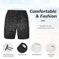 thumbnail image 3 of Fotbe Black And White Dotted Traje de Baño para Hombre – Shorts de Natación de Secado Rápido con Forro y Bolsillos-3X-Large, 3 of 6