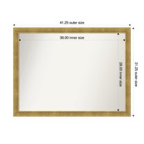 Amanti Art Custom Framed Wall and Bathroom Mirror (31.25 x 41.25 in.), Angled Gold Frame