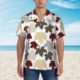 thumbnail image 2 of Balery maple leaves Camisas hawaianas de manga corta para hombre, camisas playeras de corte holgado, camisas de vacaciones con botones,Small, 2 of 7