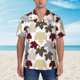 thumbnail image 2 of Fotbe maple leaves Camisa Hawaiana para Hombre Unisex – Camisa Casual de Verano con Botones de Manga Corta de Algodón y Lino,3X-Large, 2 of 7