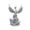 Grey, variant on KGJQ Phoenix Rising Sculpture, 3D Printed Phoenix Bird Figurine, Mythical Creature Decoration with Wings for Desk, Study Room, Office Decor