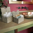 thumbnail image 3 of Storage Box Woven Basket Bin Container Tote Cube Organizer Set Stackable Shelf Organizer Built-in Carry Handles (3-Piece) beige, 3 of 6