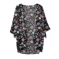 thumbnail image 4 of Ketyyh-chn99 Womens Fashion 2024 Solid Color Kimono Cardigans Ruffles Cardigan Green,M, 4 of 4