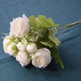 thumbnail image 3 of Ramo de flores artificiales de peonía Inteprter Decoración de boda fiesta en casa simulación blanco, 3 of 6