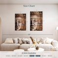 thumbnail image 3 of Elephant Stock Mandala And Buddha Wall Art - Vertical Multi Panel Canvas - Hallway Wall Decor - Wellness Multi Panel - Brown And Gray Decor - 36" x 57", 3 of 4