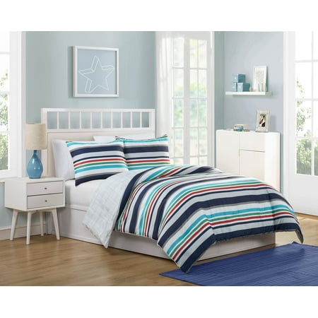 vcny home multicolor cosmic stripe 2/3 piece bedding