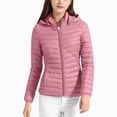 thumbnail image 3 of PFRNLF Women's Puffer Jacket Lightweight Quilted Padded Zip Up Stand Collar Winter Fleece Coat with Removable Hood, 3 of 6