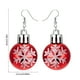 thumbnail image 3 of xihome Pack de 2 pendientes colgantes de bolas navideñas de plstico, accesorio de joyera ligero y festivo para mujer, 3 of 6