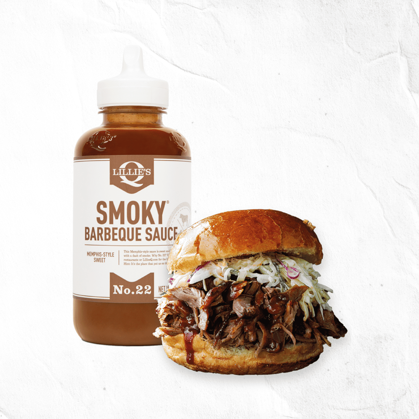 Lillie’s Q Memphis Style BBQ Sauce – Smoky & Sweet Barbecue Sauce for Ribs, Pulled Pork & Chicken, 15.3 oz Squeeze Bottle