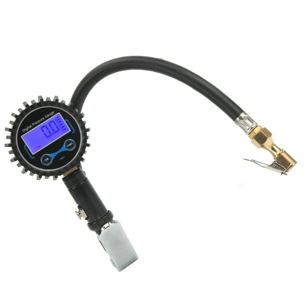 Medidor de presión de neumáticos con dial, inflador de neumáticos de 0 a 200 PSI con medidor de presión de neumáticos Compresor de aire para neumáticos Características líderes en su clase